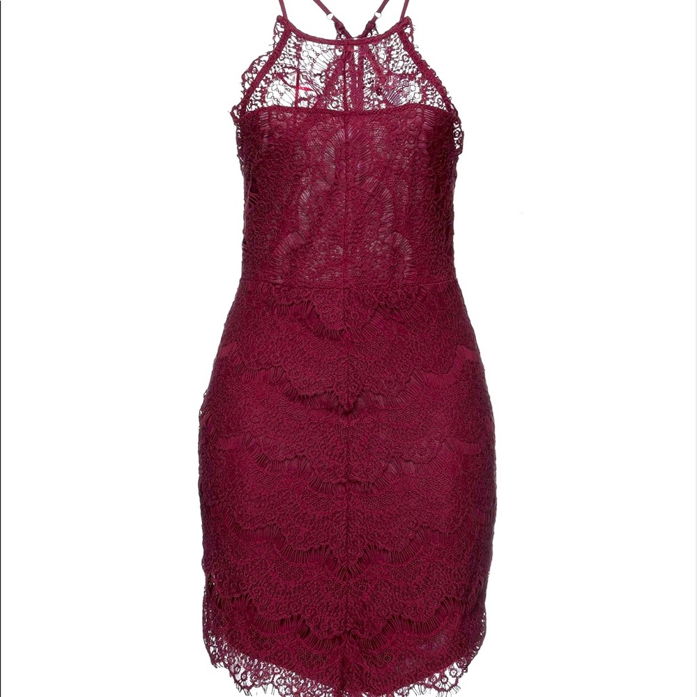 Free People Lace Maroon Dress